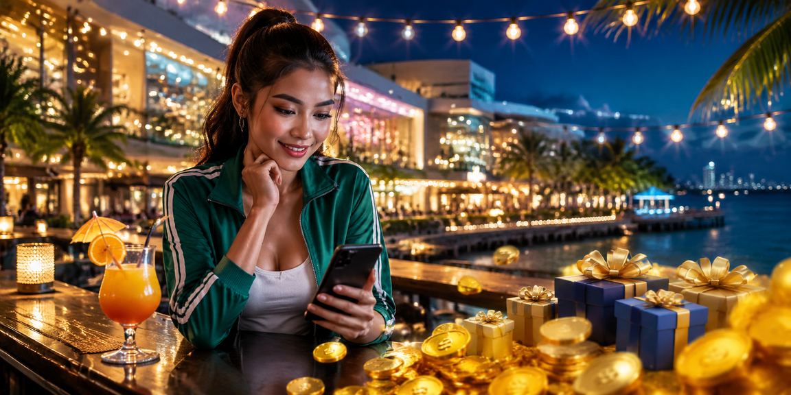 Pengguna menikmati platform casino mobile dengan akses mudah dan aman di pantai