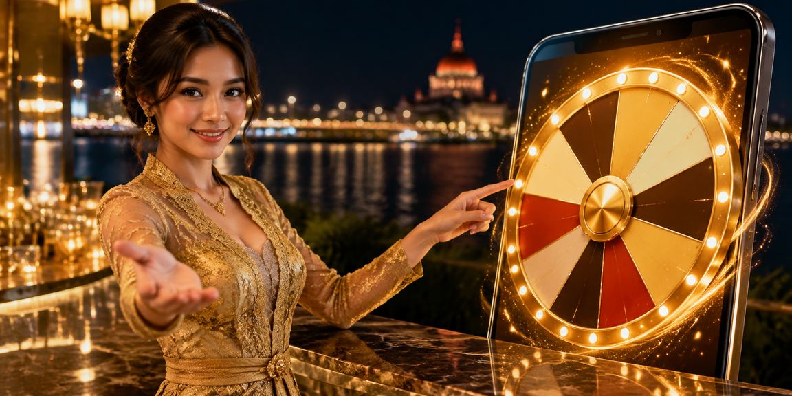 Wanita Indonesia memegang ponsel sambil menikmati pengalaman bermain di platform hiburan olahraga secara mobile